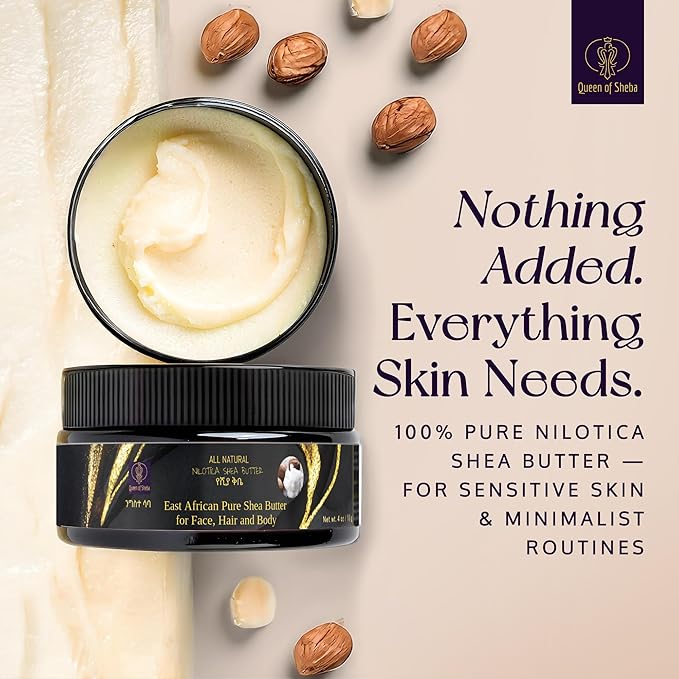 African Shea Butter Raw Organic Unrefined Shea Butter for Face 4 Oz (Pack of 1) - Organically Certified USDA for All Skin Types Body and Hair Moisturizing Skincare