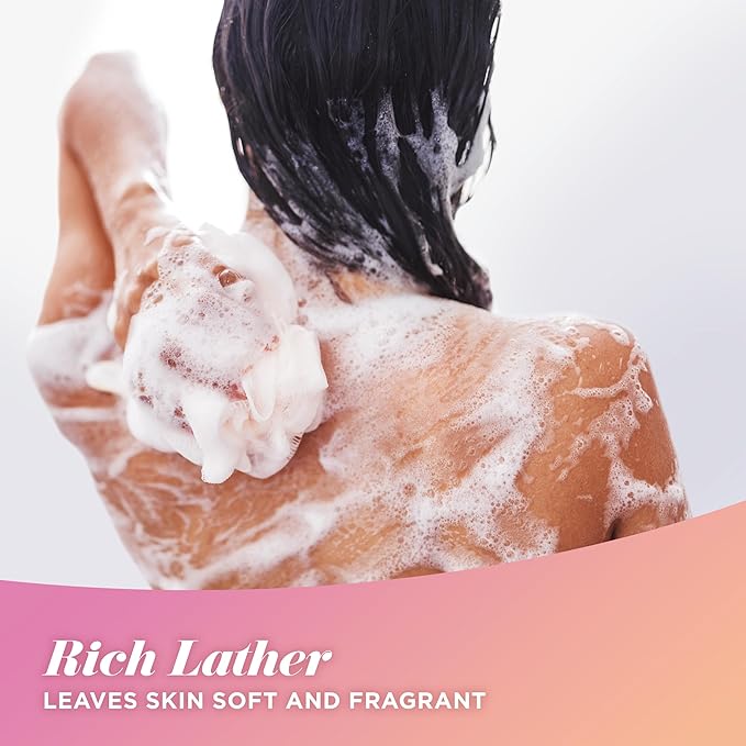 Caress Moisturizing Peony & Almond Blossom Body Wash For Fresh, Smooth Skin Body Soap To Soothe & Unwind 20 fl oz, Pack of 4