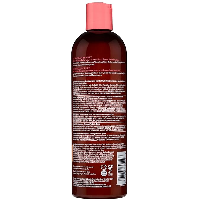 HASK Color Care Shampoo + Conditioner Set for Color-Treated Hair | Sulfate-Free, Paraben-Free, Gluten-Free, Vegan, Cruelty-Free, Color Safe | 12oz each