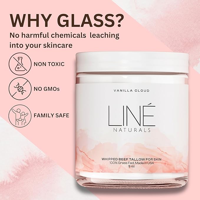 Whipped Organic Grass-Fed Beef Tallow for Skin - 100% Pure, Non-Greasy, Natural Beef Tallow Moisturizer for Face and Body. Honey Beef Tallow Balm – Soothes Sensitive Skin, Absorbs Quickly