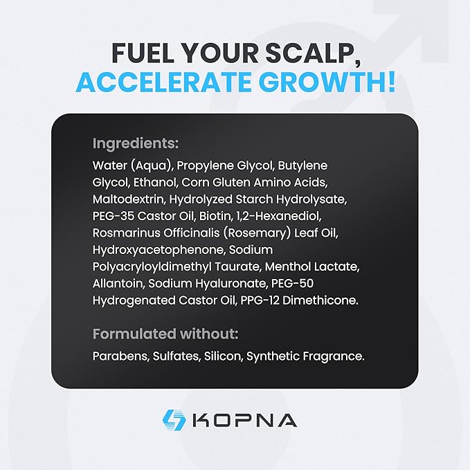 Hair Growth Serum for Men - Extra Strength Scalp Treatment with Biotin & Botanical Actives - Clinically Tested for Thicker, Fuller Hair - Lightweight, Non-Greasy Formula - 1 Fl Oz Bottle