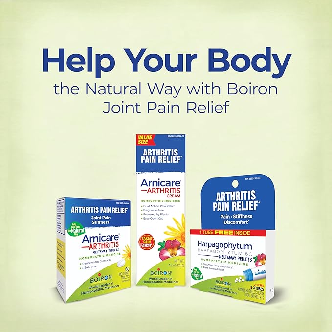 Boiron Arnicare Arthritis Cream with Devil’s Claw for Pain Relief of Knees, Hands, Wrists, Elbows, Joints & Muscles – Quickly Absorbed & Fragrance-Free – 5 oz (2 Pack of 2.5 oz)