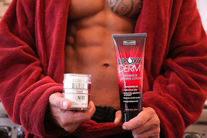 Advanced Firming and Defining Lotion by Lipoxyderm - Helps Tighten Loose Skin - Reduce Appearance of Cellulite & Stretch Marks – Fragrance Free - Non-Greasy - Non Tingle or Burn - 8 fl oz