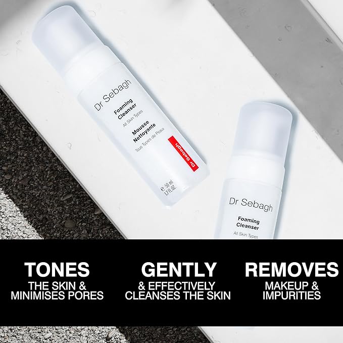 Dr Sebagh 2-in-1 Toner & Cleanser (1.7 fl oz) - Gentle Face Wash - Deep Pore Cleanser & Makeup Remover - Foam Cleanser for Oily Skin - Award-Winning
