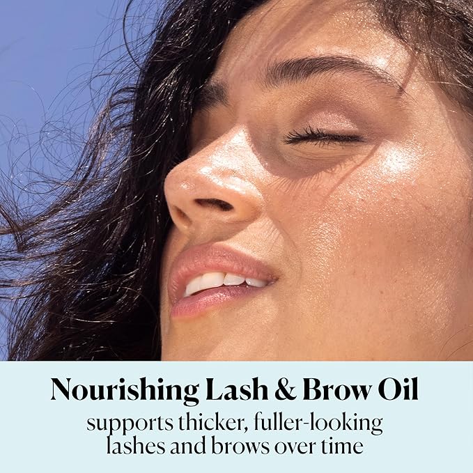 Sky Organics - Organic Lash & Brow & Applicator - Eyelash Serum - Castor Oil Organic - Moringa, Amla, Vitamin E - Lashes, Eyebrows - Hair Oil - Self Care, Beauty - Gifts for Women - .4 fl oz, 12mL