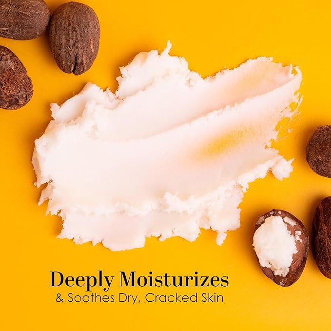 Refined Shea Butter Unscented - 100% Pure African Shea Butter for Hair & Dry Skin - Soap Base - Face & Body Moisturizer, for DIY Whipped Body Butter & Lip Balm 8 oz Jar