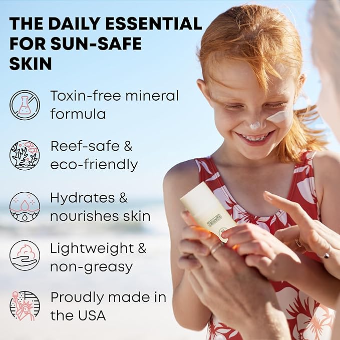 Tallow Sunscreen SPF 50 with Non Nano Zinc Oxide – Natural Mineral Sun Protection with Red Raspberry, Coconut Oil & Vit E – Reef Safe, Non Toxic & Moisturizing Sunblock for Face & Body – 3.4 oz