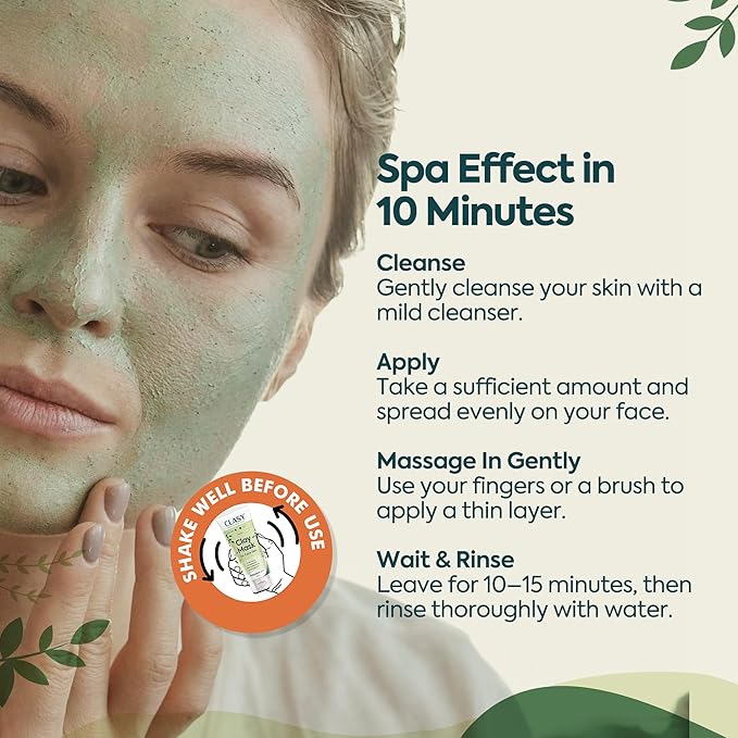Clay Mask for Face – Pore Firming & Deep Cleansing Face Mask | Anti-Blackhead | Oil Balancing | Moisturising & Natural Ingredients, 100ml