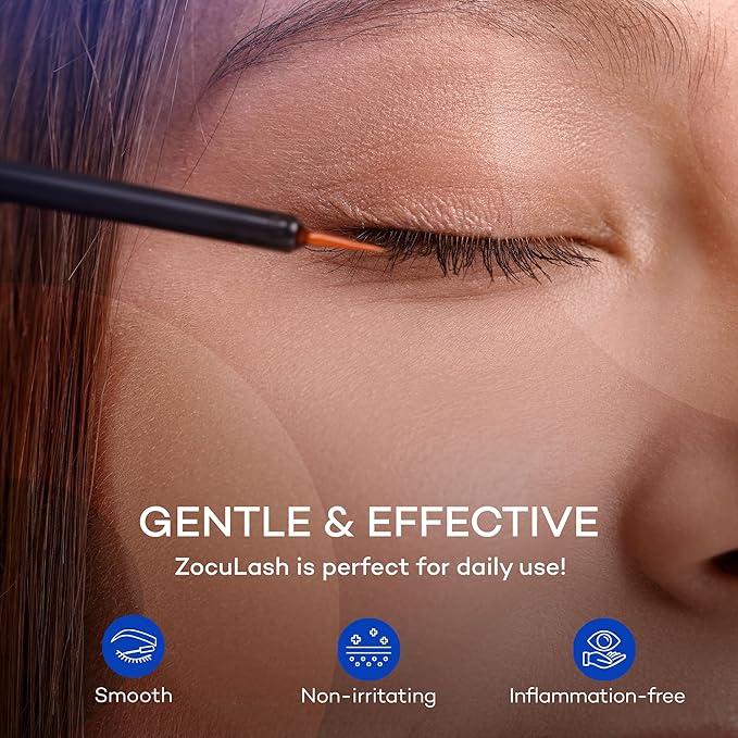 Zocular ZocuLash Eyelash Serum - Safe, Effective Eyelash Growth Serum for Daily Use - 2.5 mL