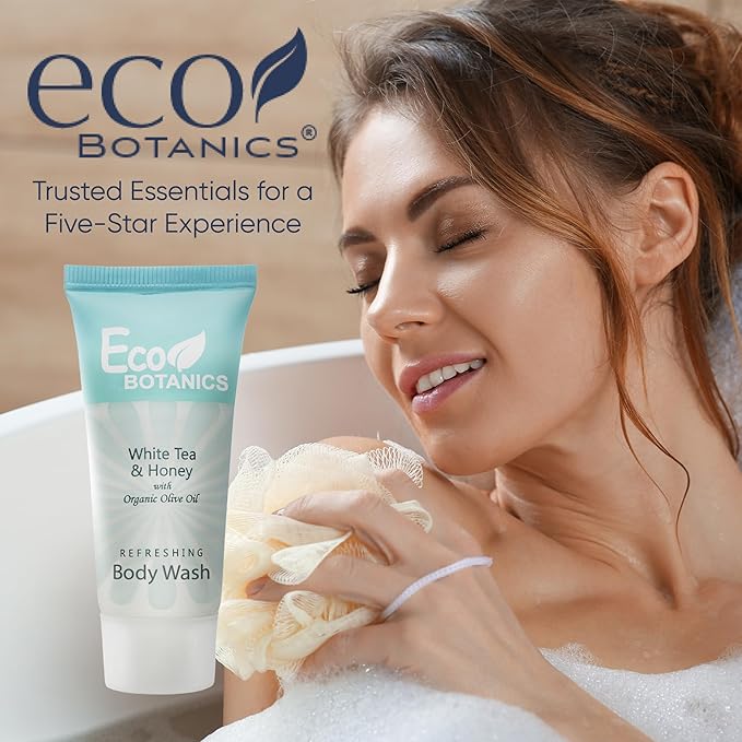 Eco Botanics Travel-Size Hotel Body Wash Soap, 0.85 oz. (Case of 20)