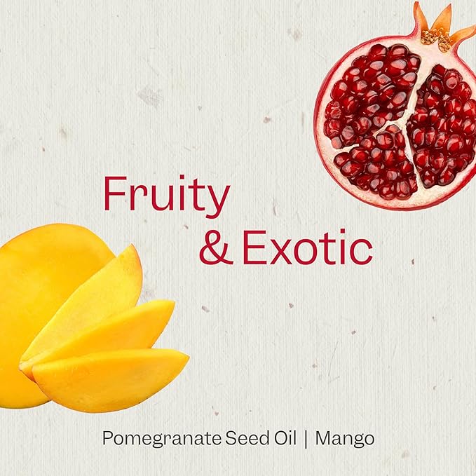 Renpure Pomegranate & Mango Exfoliating Body Wash - Cleanses, Exfoliates, Moisturizes & Rejuvenates Skin - For All Skin Types - Pomegranate Extract, Mango Fruit Extract - 24 Fl Oz each, 2 Pack