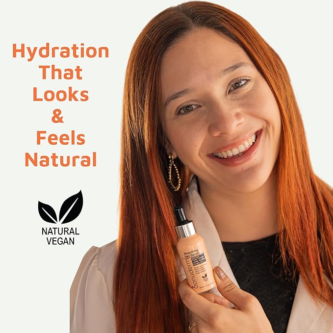 Hair Oil for Frizzy, Damaged, Dry Hair | Hydrating, Lightweight, Vegan & Natural Hair Oil | Tames Frizz, Adds Shine, Softness, Conditioning & Heat Protectant for All Hair Types