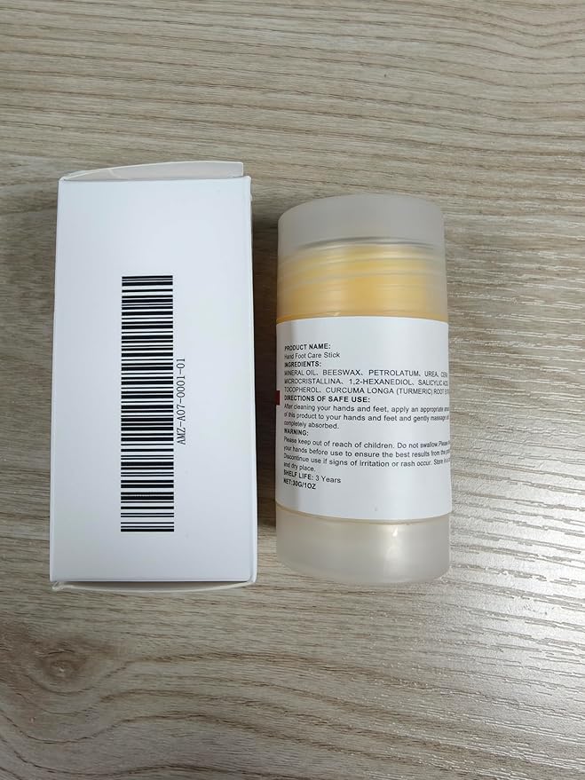 60% Urea Cream with 2% Salicylic Acid Foot Balm, Portable Hand Cream, Foot Cream for Dry Cracked Heels and Feet Hand, Urea Heel Care Stick Callus Remover & Skin Softener, 1oz