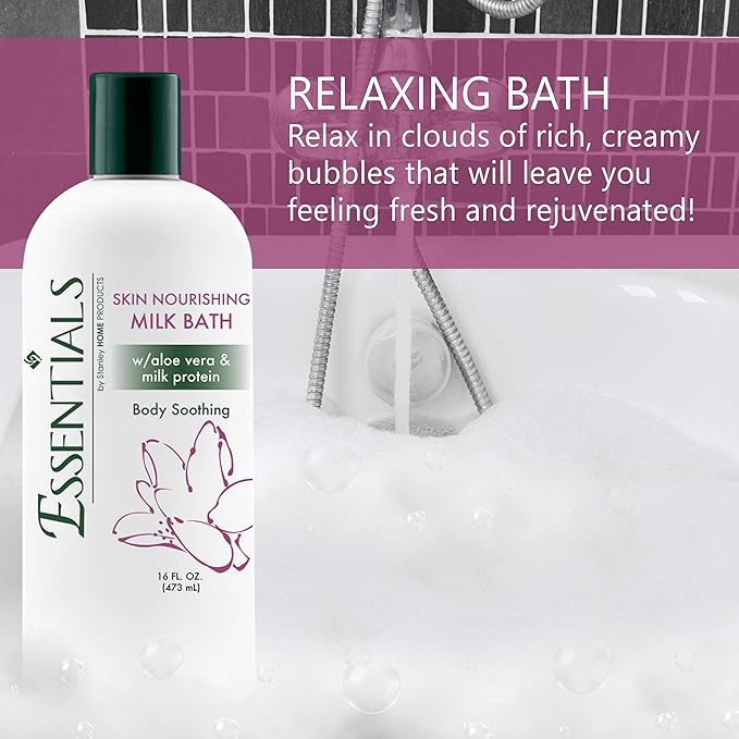 Stanley Home Products A6808 Essentials Nourishing Milk Bath for Spa & Home - Skin Moisturizer & Softener - Light, Fresh Fragrance - 16 Fl. Oz (Pack of 1)