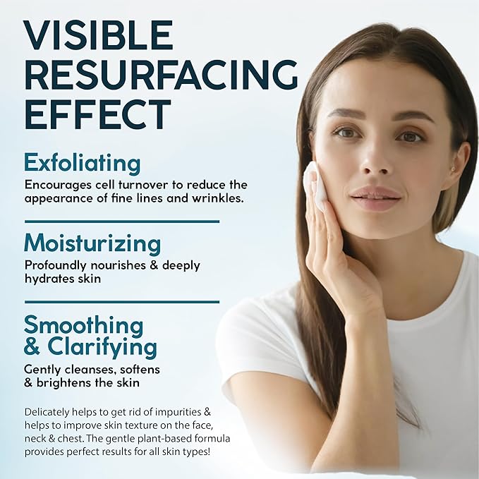 NUVADERMIS 35% Glycolic Acid Peel Pads – Exfoliating Facial Resurfacing for Blackheads, Dark Spots, and Acne – Safe for Sensitive Skin – 60 Double-Sided Pads