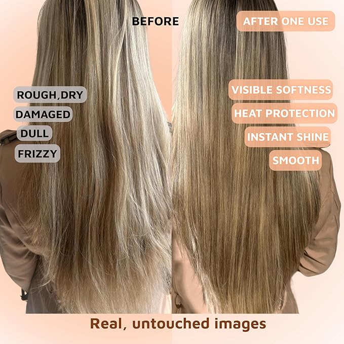 Hair Oil for Frizzy, Damaged, Dry Hair | Hydrating, Lightweight, Vegan & Natural Hair Oil | Tames Frizz, Adds Shine, Softness, Conditioning & Heat Protectant for All Hair Types