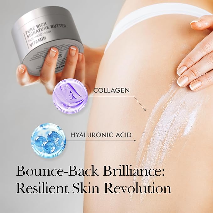 THERAPISPA Moisturizing Body Butter – Rich Body Cream with Shea Butter, Ceramides, Collagen & Vitamin B5 to Repair & Soften Dry, Cracked Skin (Gold, 7.0 fl oz)