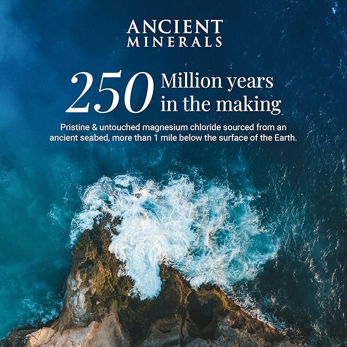 Ancient Minerals Magnesium Oil Spray Bottle of Pure Genuine Zechstein Magnesium Chloride - Topical Magnesium for Skin Application (4fl oz)