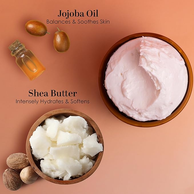 Unscented Body Butter for Dry Skin | with Raw Shea Butter and Jojoba Oil | Deep Moisturizer Safe for Sensitive Skin, Non Greasy, Fragrance Free | 8 oz