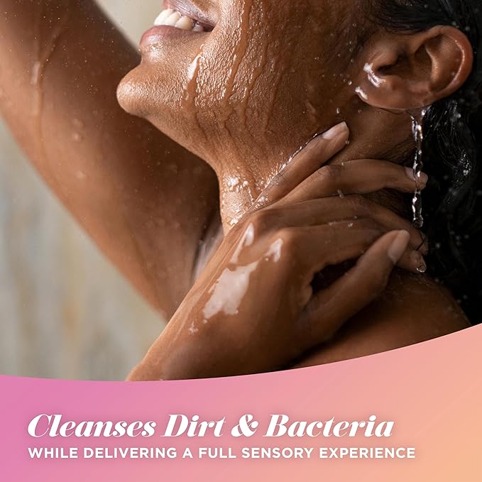 Caress Body Wash for Women, Shea Butter & Brown Sugar, Hydrating and Exfoliating Shower Gel for Gorgeous Radiant Skin, 20 fl oz, 4 Pack