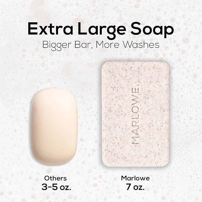 MARLOWE. Soap Bar Discovery Gift Set, Mens Skin Care Variety Selection of Exfoliating Body Scrub, Charcoal, Moisturizing & Polishing Body Bar Soaps for Men, 12 Pack