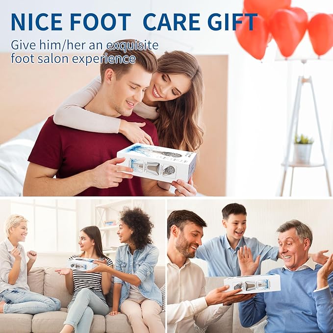 Electric Foot Callus Remover with Dander Vacuum, Rechargeable Waterproof 3 Roller & 2 Speeds Foot File,Professional Portable Pedicure Tool for Care of Dead Skin,Chapped,Callus,Cracks