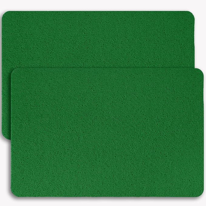 Non-Slip Bathtub Mat, 2 Pack Anti Slip Shower Mat, Fast Drying Bathtub Mats, Foot Scrubber Mat, Anti Slip Mat for Tub, Floor, Bathroom, Kitchen, Home, Hotel (Dark Green 24"×16"+24"×16")