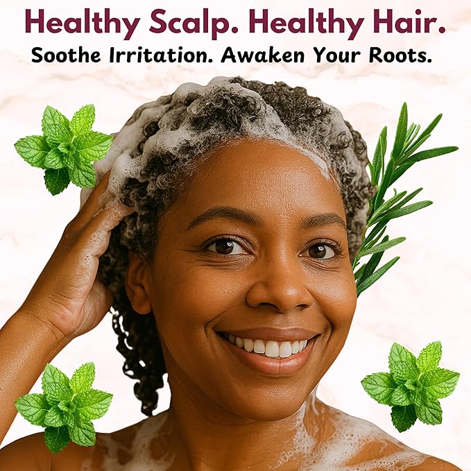 3 in 1 Biotin & Rosemary Mint Shampoo & Conditioner Set For Women | Professional Botanical Hair Growth Shampoo and Conditioner For Thinning Hair, Scalp Health & Natural Volume | 16oz Each