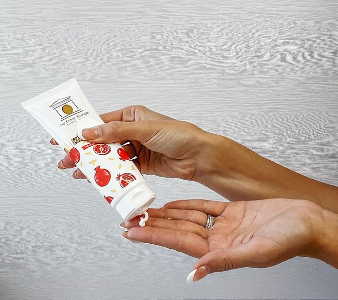 Hand Cream with Olive Oil - Deep Moisturizing and Nourishing Formula for Soft, Supple Hands (Pomegranate), 3.38 fl. oz