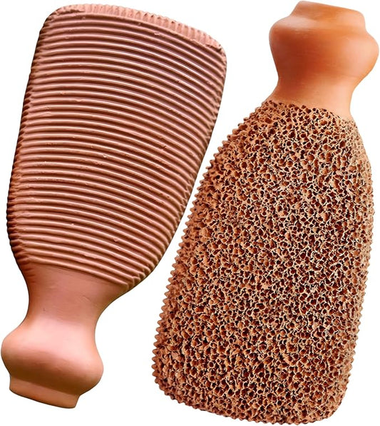 Natural Pumice Stone Made up of Terra Cotta Ancient Indus Valley Foot Scrubber Callus Remover Skin Care Kit for Hand and Dead Skin, Pedicure Tools Foot Exfoliator, Cracked Heels, Body Loofah