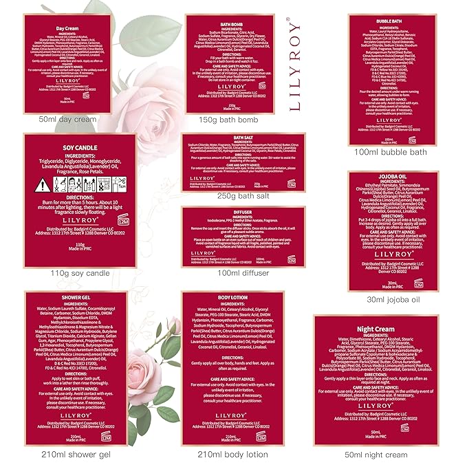 Christmas Gifts for Women - 27 Pcs Bath and Body Gifts Basket Set - Rose Spa Gifts Set Skin Care Set for Women, Gift Baskets Set for Mothers Day Mom | Gifts for Birthday, Valentines Day