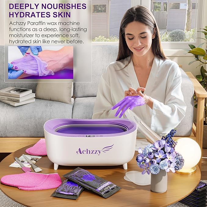 Paraffin Wax Machine for Hands and Feet, 5000ml Professional Wax Warmer with Temperature Control, Smart Heating, Stainless Steel Inner Pot, Moisturizing Hot Wax Bath with Refills for Skincare