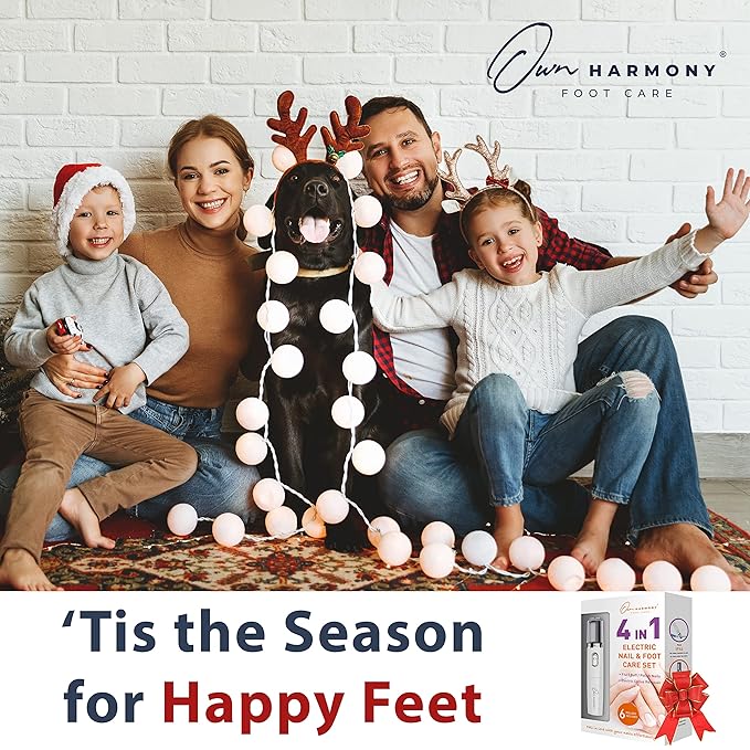 Own Harmony Electric Nail Buffer and Shine Kit for Natural Nails: Manicure Pedicure Tools with Callus Remover Foot Care, Best Electronic Mani Pedi Polisher Set to Buff, Polish, File Thick Toenails