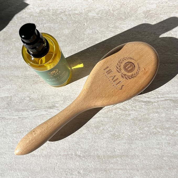 Premium Dry Brush for Lymphatic Drainage, Cellulite Reduction & Exfoliating Body Brush - Natural Bristles & FSC-Certified Beechwood - Eco-Friendly, Zero Waste Spa-Quality Self-Care Gift