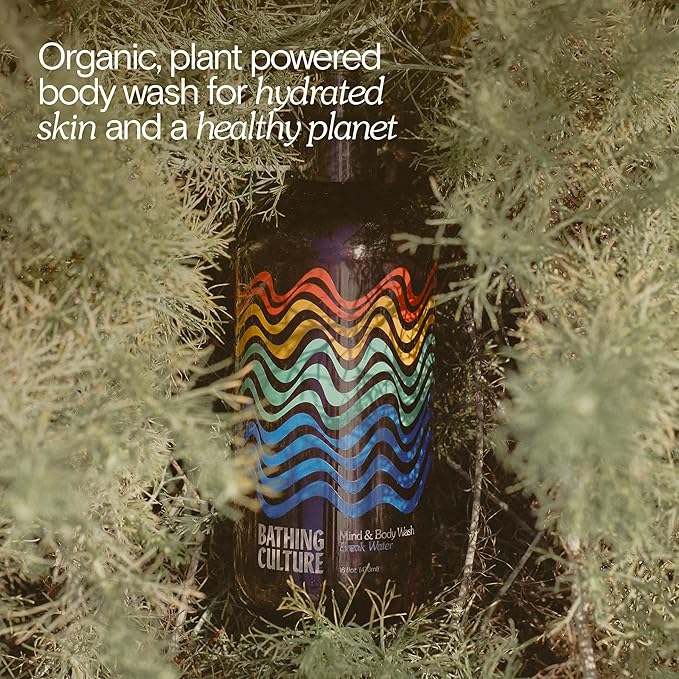 Bathing Culture, Organic Mind + Body Wash, Natural, Biodegradable, Vegan Personal Care, All Natural Organic Body Wash for Women and Men, Recycled Plastic Bottle, 16 oz, Break Water, Holiday Gift Idea