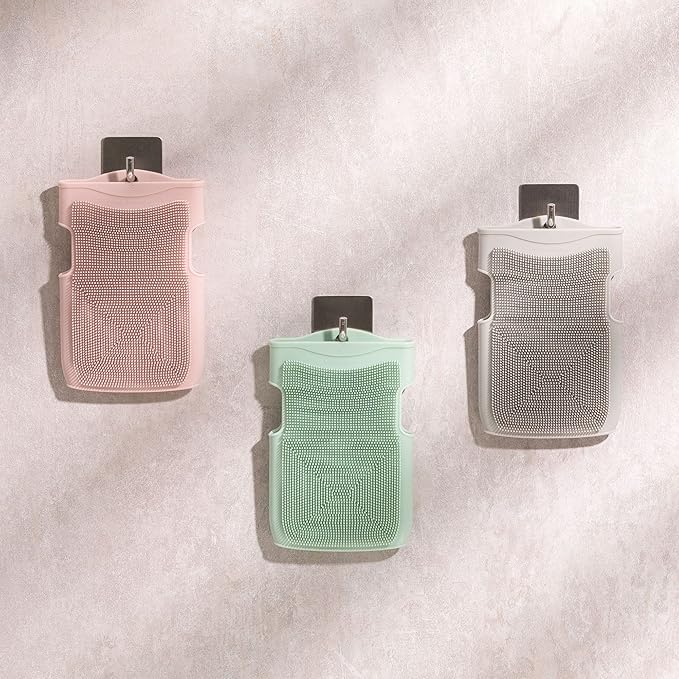 Innobaby Double Sided Silicone Massage Mitt Bath Scrubber Shower Brush & Scalp Massager/Mint