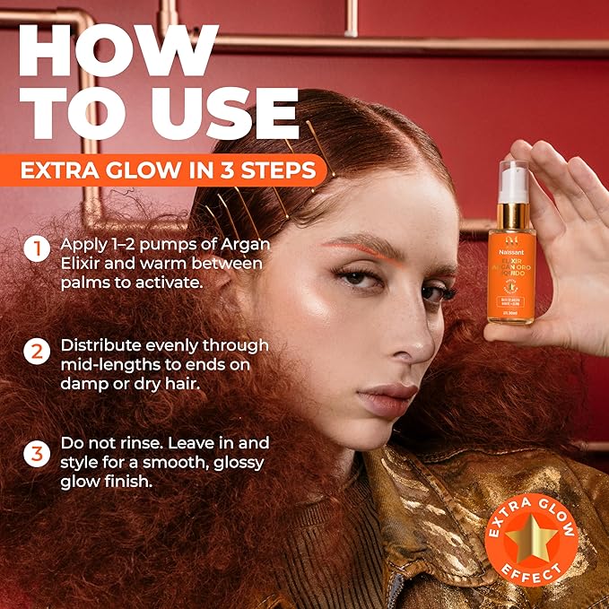 naissant Elixir Argan Oil Hair Treatment | Frizz Control, Heat and UV Protection for Color Treated and Natural Hair | Nourishes, Repairs, and Softens | Increases Shine and Color Vibrancy (4 FlOz)