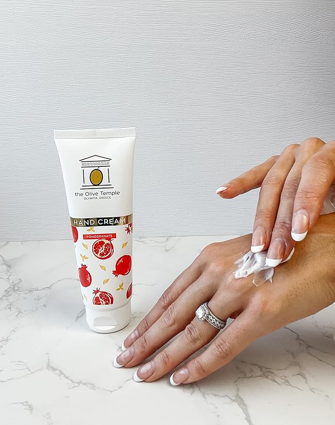 Hand Cream with Olive Oil - Deep Moisturizing and Nourishing Formula for Soft, Supple Hands (Pomegranate), 3.38 fl. oz
