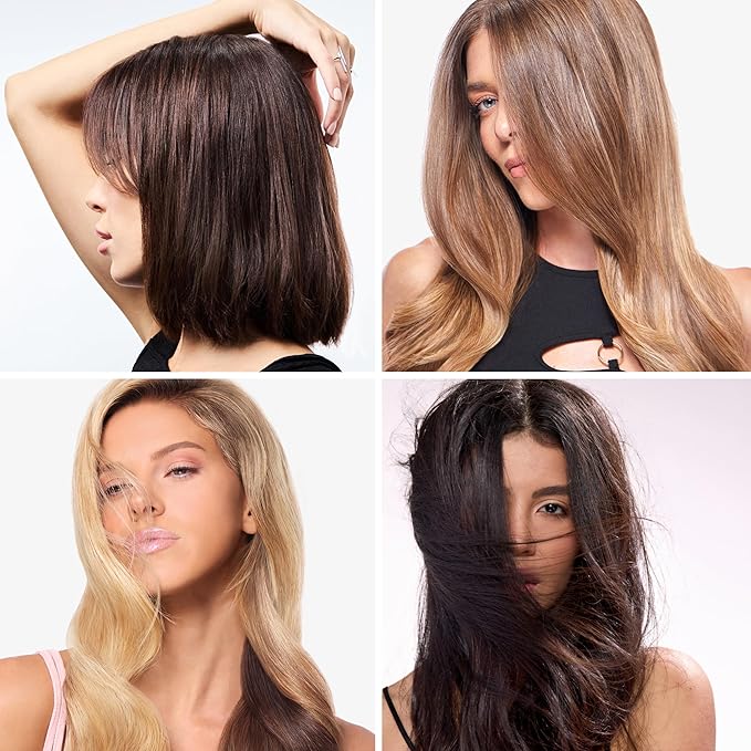 L'ANGE HAIR Le Volume 2-in-1 Titanium Blow Dryer Brush | Hot Air Brush for Hair Drying & Styling | Ionic Oval Barrel for Smooth, Frizz-Free Volume | (Black – 75mm)