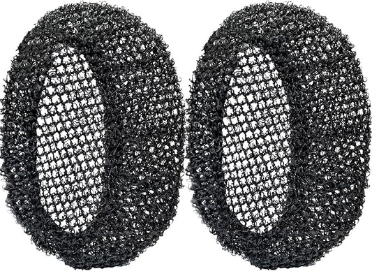 INNERNEED Exfoliating Net Cover Sponge Bath Scrubbing Loofah Rough Washcloth Case 2pcs, Only for INNERNEED Silicone Body Brush (Black Case)