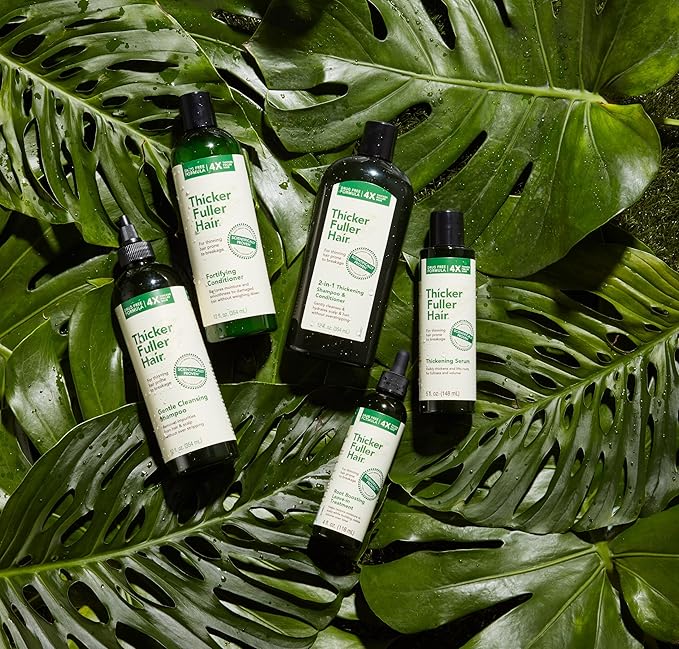 Thicker Fuller Hair Gentle Cleansing Shampoo - Hair Thickening, Clarifying Shampoo - Lightweight, Natural Formula with Rosemary and Coffee Oil - 12 oz