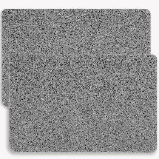 Non-Slip Bathtub Mat, 2 Pack Anti Slip Shower Mat, Fast Drying Bathtub Mats, Foot Scrubber Mat, Anti Slip Mat for Tub, Floor, Bathroom, Kitchen, Home, Hotel (Grey 24"×16"+24"×16")