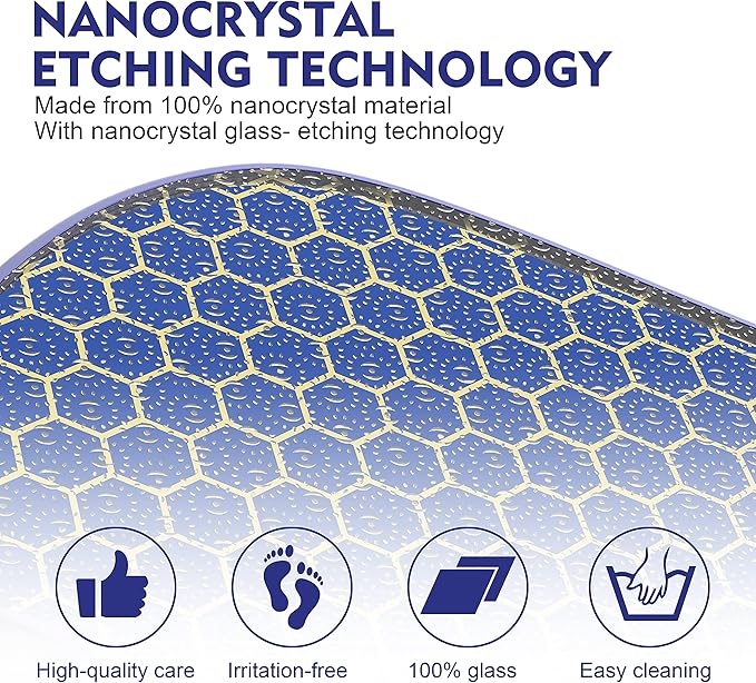 Foot File, Nano Glass Callus Remover, Portable Professional Foot Beauty Care Tool, can be Used for Wet/Dry Cracked feet, Painless Foot File for Dead Skin, Foot calluses, and Foot cuticles - Blue