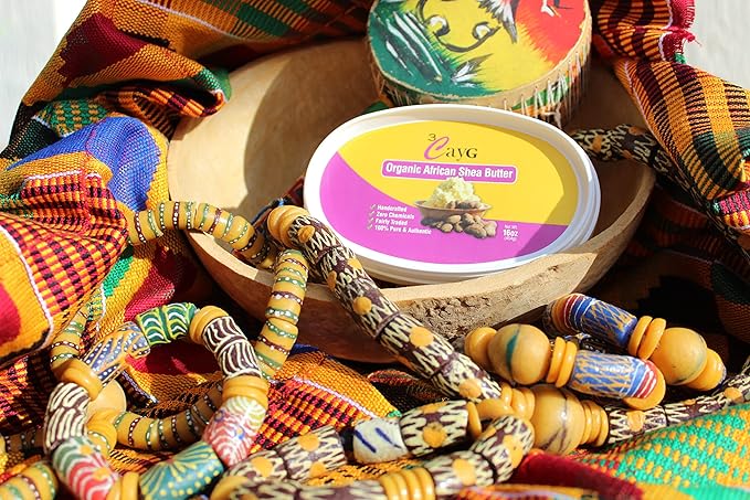 3CAYG 1 lb Unrefined Shea Butter for Hair, Skin, and Nails