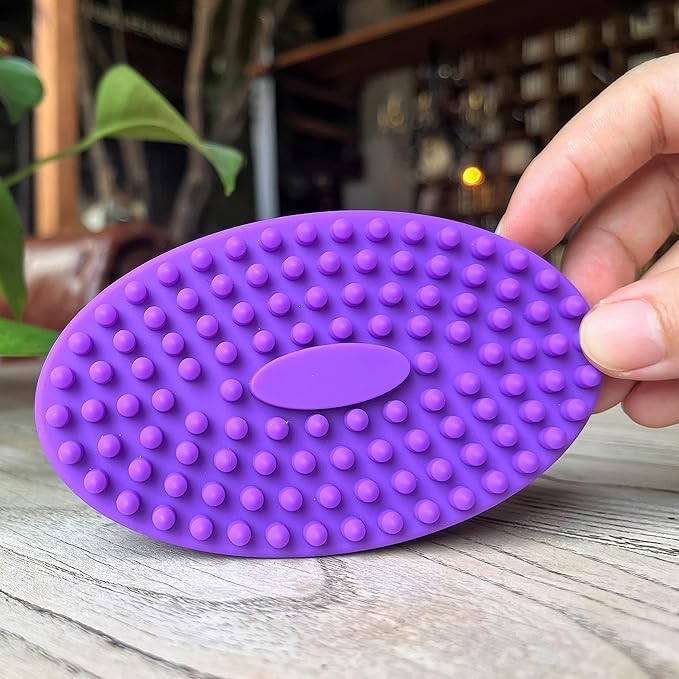 Premium Sensory Brush for Kids or Autism,Soft Silicone Body Scrubber,2 in 1 Sensory Room Occupational Therapy Fidget Brushes,Silicone Loofah,Pets Shower Brush Bath Brushes Shampoo Brush