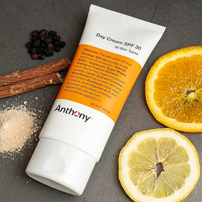 Anthony Day Cream SPF 30 Men’s Face Moisturizer with Sunscreen 3 Fl Oz 25 SPF Lip Balm with Sunscreen for Lips