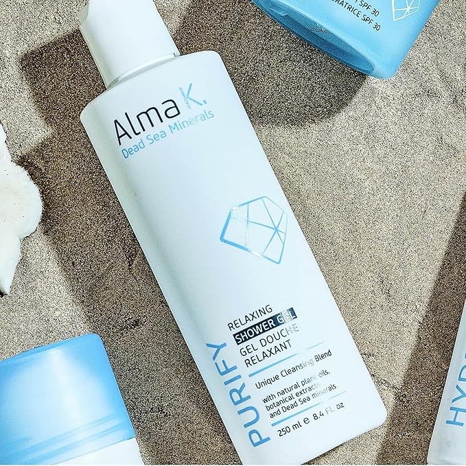 ALMA K Relaxing Shower Gel - Nourishing Women and Men's Body Wash - Skincare with Dead Sea Minerals, Avocado Oil - White Tea and Neroli Scent - 8.4 oz (Pack of 2)