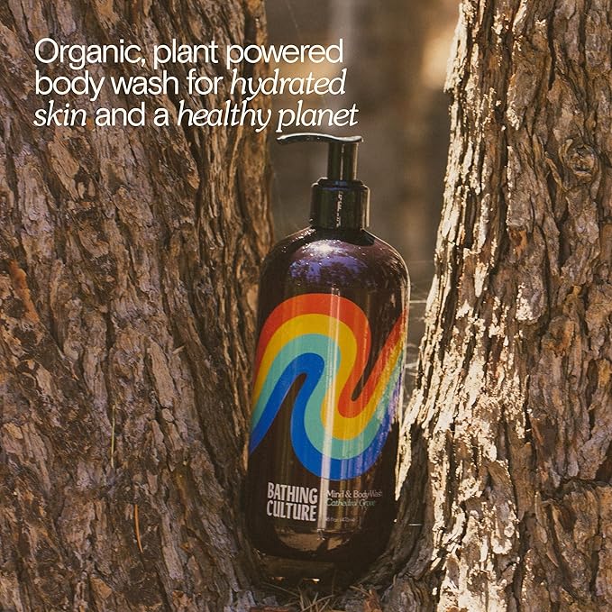 Bathing Culture, Organic Mind + Body Wash, Natural, Biodegradable, Vegan Personal Care, All Natural Organic Body Wash for Women and Men, PCR Plastic Bottle, 16 oz, Cathedral Grove, Holiday Gift Idea