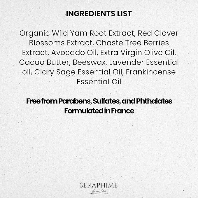 Wild Yam Cream for Hormone Balance - Gift for Mom - Menopause and PMS Support for Women - Wild Yam Balancing Cream - Hot Flashes, Night Sweats, Mood Swings, Low Energy - Lavender 4oz