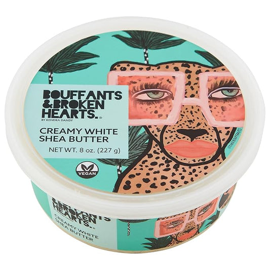 Ashanti Naturals Creamy White Shea Butter Body Butter | Grade A, 100% Natural African Raw Shea Butter for Dry Skin, Face and Hair (8oz)